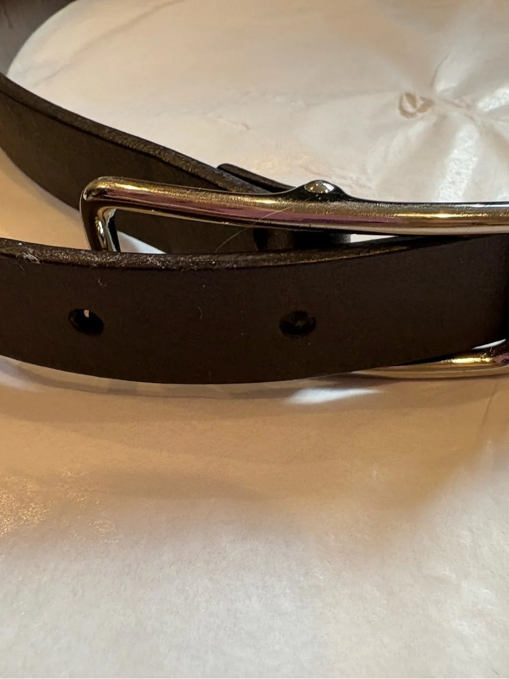 Vintage Coach Leather Women’s Belt with Silver Buckle